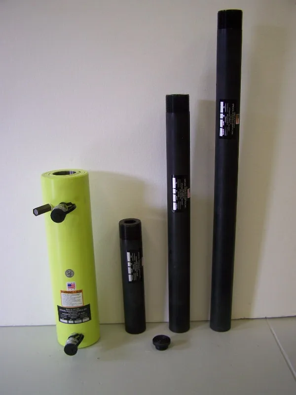 Custom 55 ton Hydraulic Ram with extensions