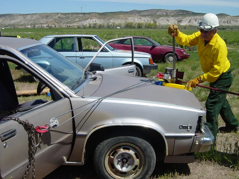 Door pull during extrication photo