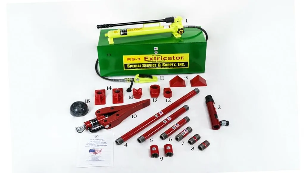 RS-3 10 ton Extricator Set numbered picture